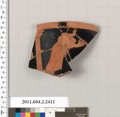 Terracotta fragment of a rhyton (vase for libations or drinking)