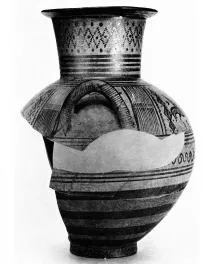 AMPHORA, NECK (CYCLADIC GEOMETRIC, OUTLINE)