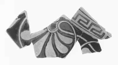 Attic Red-Figure Statuette Kantharos Fragment (comprised of 4 joined fragments)