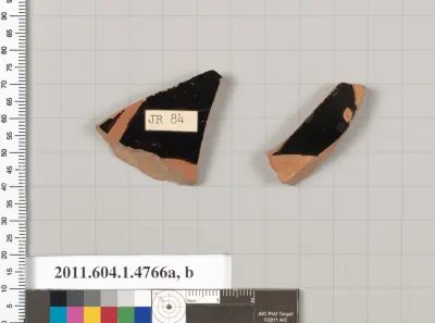 Terracotta fragments of kylikes (drinking cups)
