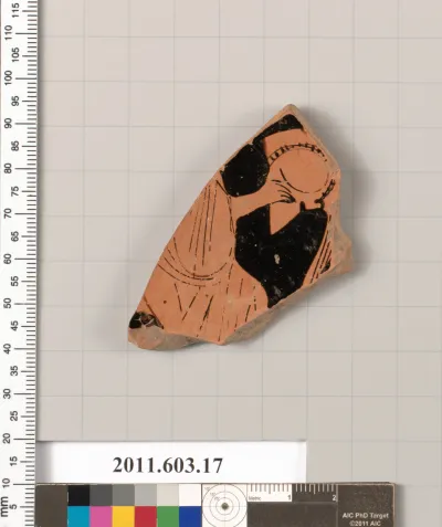 Fragment of a terracotta stemless kylix