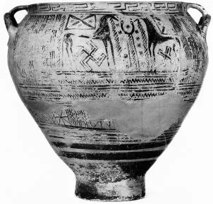 KRATER (BOEOTIAN GEOMETRIC, SILHOUETTE)