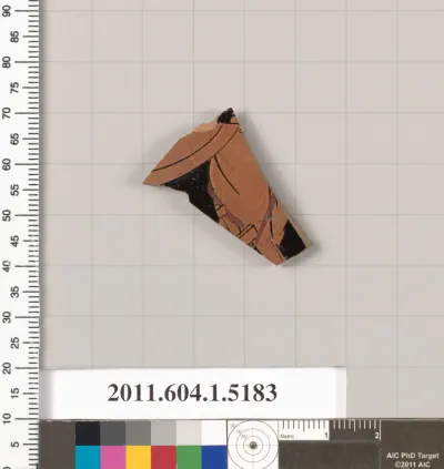 Terracotta fragment of a kylix (drinking cup)