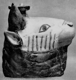 FIGURE VASE (EAST GREEK, PLASTIC)