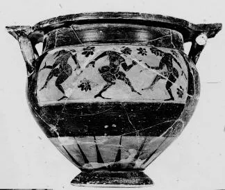 KRATER, COLUMN (CORINTHIAN, BLACK-FIGURE)