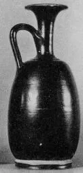 LEKYTHOS, SQUAT (ITALIOTE, BLACK GLAZE)