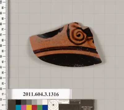 Terracotta fragment of a skyphos (deep drinking cup)