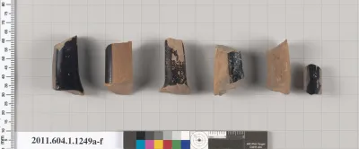 Terracotta fragments of kylikes (drinking cups)