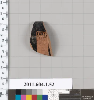 Terracotta rim fragment of a kylix (drinking cup)