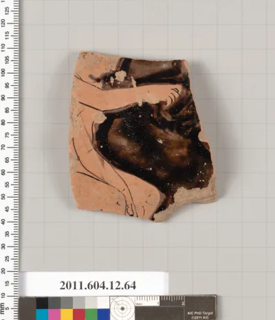 Terracotta fragment of a closed shape