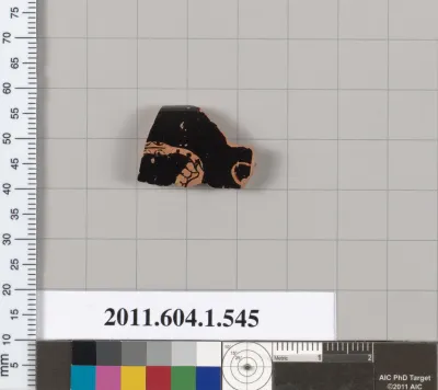 Terracotta rim fragment of a kylix (drinking cup)