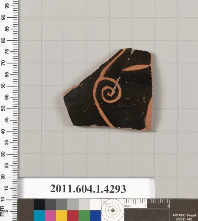 Terracotta fragment of a kylix (drinking cup)