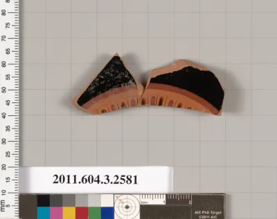 Terracotta fragment of a Little Master cup (drinking cup)