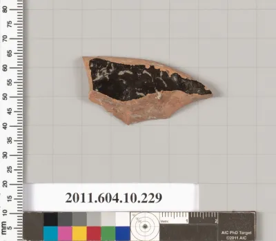 Terracotta fragment of a closed shape