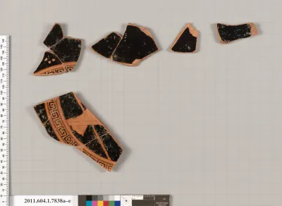 Terracotta fragments of a kylix (drinking cup)