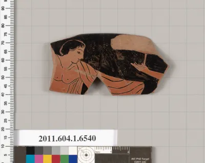 Terracotta rim fragment of a kylix (drinking cup)