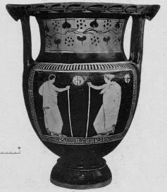 KRATER, COLUMN (SOUTH ITALIAN, APULIAN, RED-FIGURE)