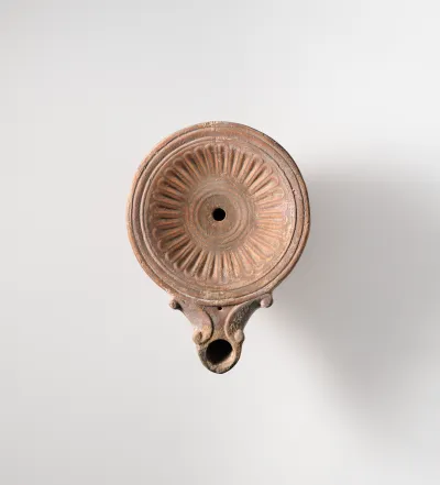 Terracotta oil lamp