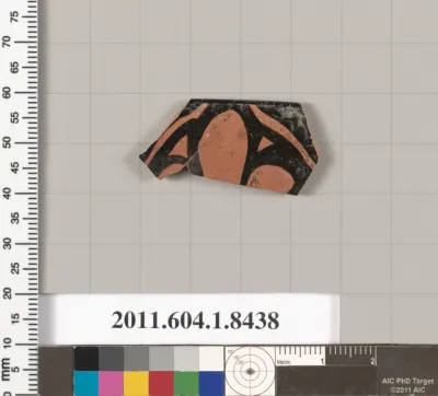 Terracotta rim fragment of a kylix (drinking cup)