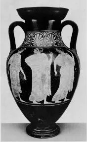AMPHORA, BELLY (ETRUSCAN, PSEUDO RED-FIGURE)