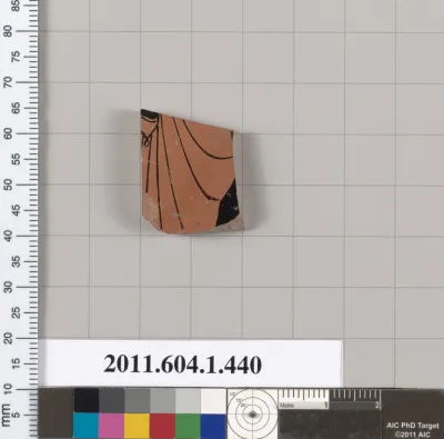 Terracotta fragment of a kylix (drinking cup)