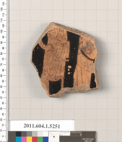 Terracotta fragment of a kylix (drinking cup)