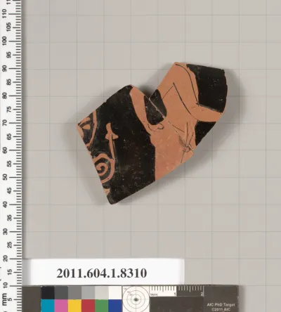 Terracotta fragment of a kylix (drinking cup)