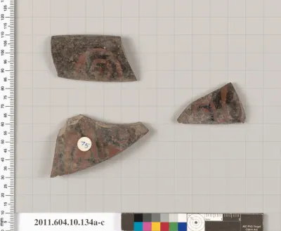 Terracotta fragments of a kylix (drinking cup)