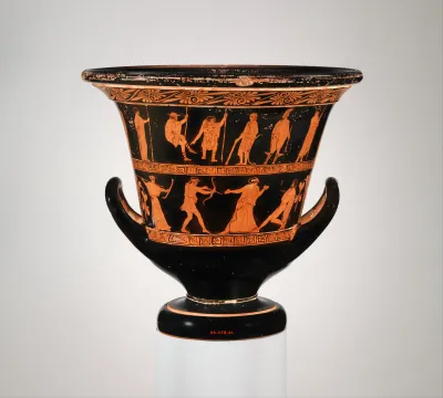 Terracotta calyx-krater (bowl for mixing wine and water)