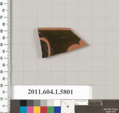 Terracotta rim fragment of a kylix: eye-cup (drinking cup)