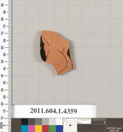 Terracotta fragment of a kylix (drinking cup)