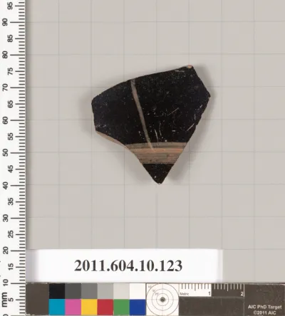 Terracotta fragment of a closed shape