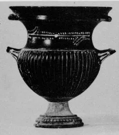 KRATER (SOUTH ITALIAN, APULIAN, BLACK GLAZE)