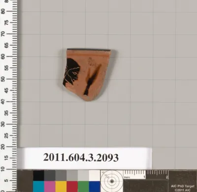 Terracotta rim fragment of a kylix (drinking cup)