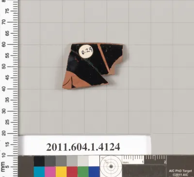 Terracotta rim fragment of a kylix (drinking cup)