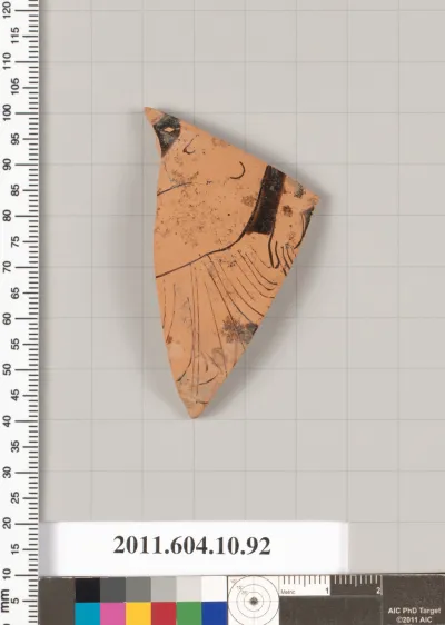 Terracotta fragment of a closed shape