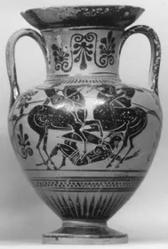 AMPHORA, NECK (ATHENIAN, BLACK-FIGURE)