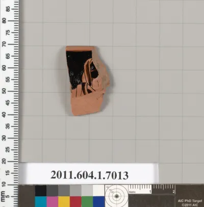 Terracotta rim fragment of a kylix (drinking cup)