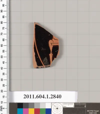 Terracotta fragment of a kylix (drinking cup)