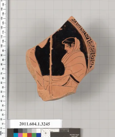 Terracotta fragment of a kylix (drinking cup)