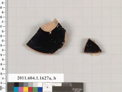 Terracotta fragments of kylikes (drinking cups)