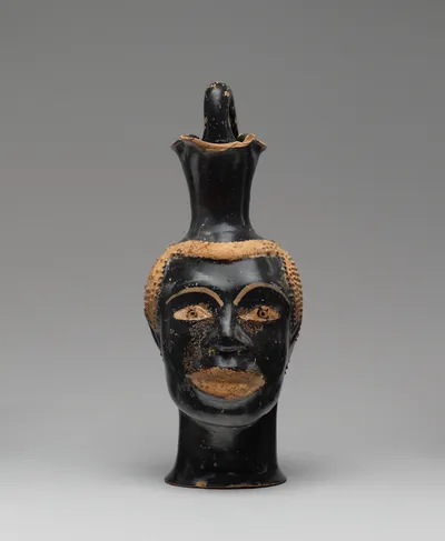 Pitcher (Oinochoe) in the Form of a Head of a Youth