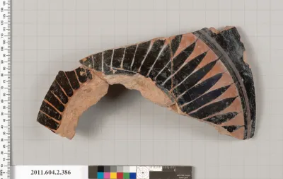 Terracotta fragment of a column-krater (bowl for mixing wine and water)