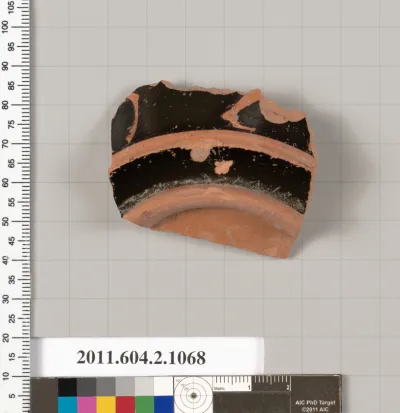 Terracotta fragment of a pyxis (box with lid)