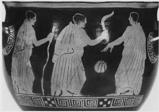 KRATER, BELL (ATHENIAN, RED-FIGURE)