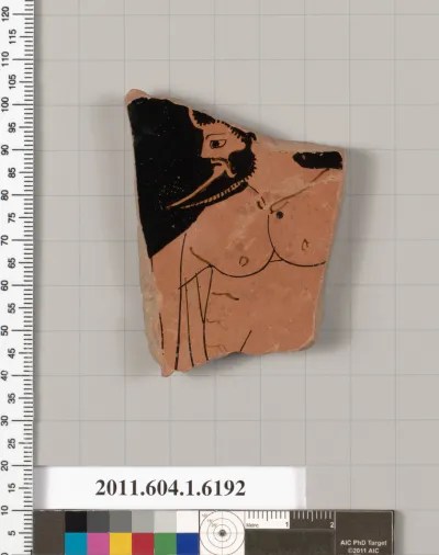 Terracotta fragment of a kylix (drinking cup)