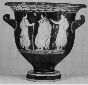 KRATER, BELL (SOUTH ITALIAN, APULIAN, RED-FIGURE)