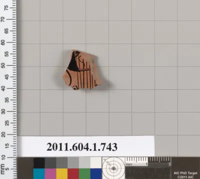 Terracotta fragment of a kylix (drinking cup)