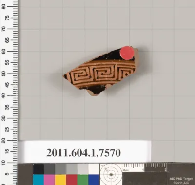 Terracotta fragment of a kylix (drinking cup)