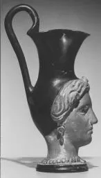 FIGURE VASE, OINOCHOE (ATHENIAN, RED-FIGURE)
